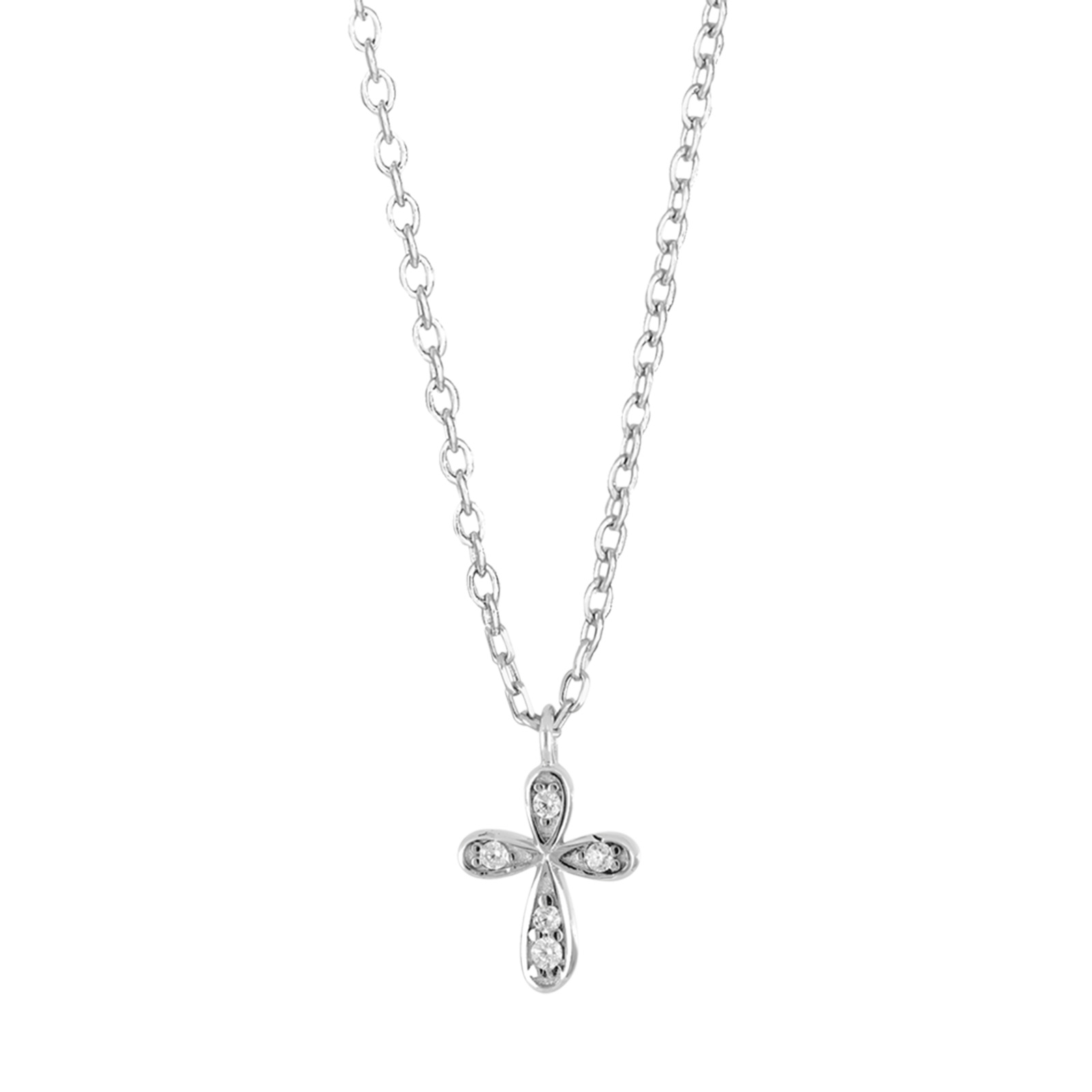Halskette 925 Silber Kreuz mit | Zirkonia vergoldet Gelbgold online bestellen! Trauringe | JC jetzt